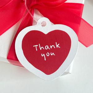 하트 포장택 70개 4.5cmX4.5cm 선물택 발렌타인데이 화이트데이 빼빼로데이 선물포장 감사 땡큐 답례품 구디백