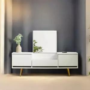 핸들리스 손잡이 거울 좌식화장대 1200 거울수납화장대 여성화장대