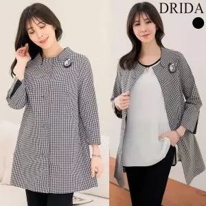 [엄마옷드리다]엄마옷  40 50대 여성 차이나 체크 정장 빅사이즈 썸머 여름 자켓 마담옷 하객룩.._P3258...