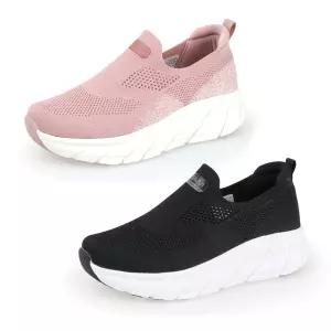 월드컵 여자 경량 키높이 슬립온 여성 가벼운 푹신한 여름 운동화 신발 끈없는