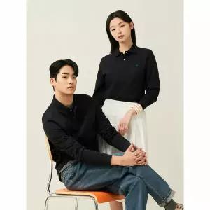 [빈폴] [빈폴][Essential] 남녀공용 수피마코튼 피케 티셔츠  블랙 (BC5141E015) (BC5141E015)