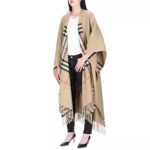 [버버리]체크 8037498 A ST LNG GNT CHK BDR CP 판초 케이프