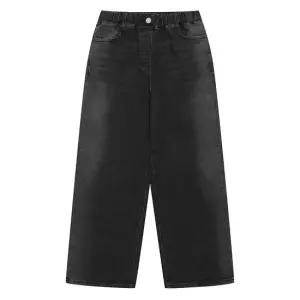 [소이] 여자 봄이월 사이드워싱와이드블랙진(25S1252)