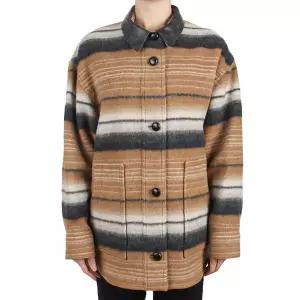 이자벨마랑 여성 데이비 울 코트 카멜 MA0367FA C1D02E 50CM