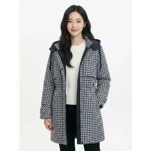 [하프클럽/크로커다일레이디]모노톤트렌치형코트 블랙 CLCSCT104