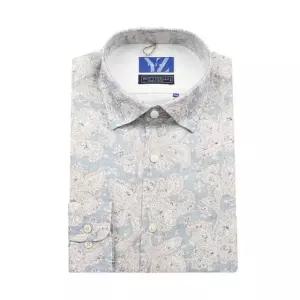 [갤러리아] 예작25년S/S(일반핏)(카라스냅)프린트 워싱 마100% 긴팔셔츠YJESUA574BL