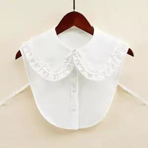 OHS-CAFE0101 이중 프릴 빅 페이크 카라