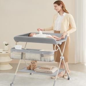 기저귀교환대 기저귀갈이 출산용품 신생아 임신선물 원터치 흔들림 방지 접이식 기저귀갈이대