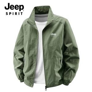 JEEP SPIRIT 지프 봄여름 스탠드 칼라 아웃도어 통기성 경량 빅사이즈 바람막이재킷