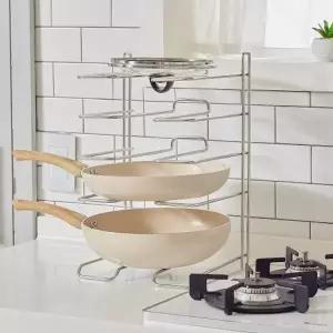 프리미엄 후라이팬 정리대(스텐)