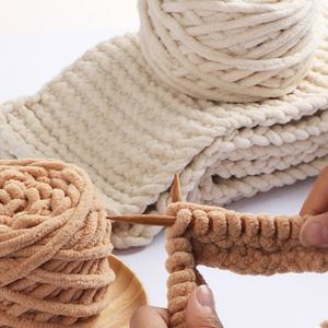 DIY 손뜨개 목도리 세트 털실 패키지 취미 정성 가득한 선물 키트 4color