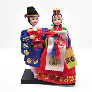한국 전통 남녀 한복 인형 혼례 신랑신부(소) 외국인 선물 한국 기념품