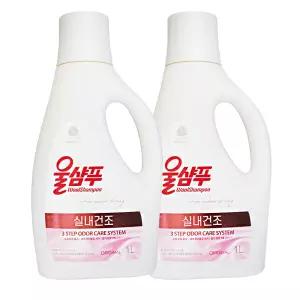 애경 울샴푸 실내건조 오리지널 섬유케어 중성세제 1L 2개 세탁 빨래