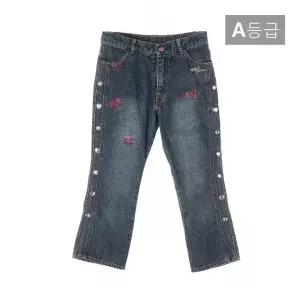 MEZZO PIANO 메조피아노 로맨틱 임벨리시드 데님 팬츠 KIDS-130