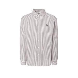 [AK플라자] [헤지스남성] 브라운 져지 스트라이프 셔츠 HZSH5D334 W2