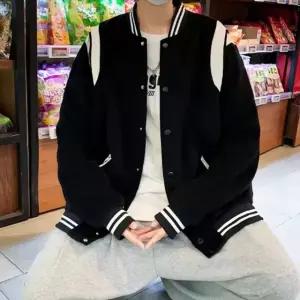 오버핏 스타디움 점퍼 얇은 커플 아우터 남성 (WFJSM6M)