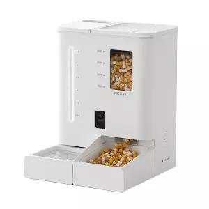 넥스트유 펫지니 강아지 고양이 듀얼 자동 급식기 급수기 CCTV 홈캠 올인원