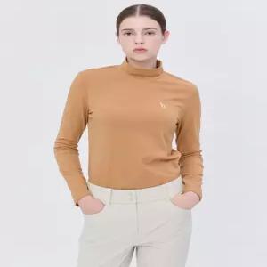 [헤지스 골프 여성] [24FW] WWTS4D773CM 가격인하스테디셀러하이넥 로고 긴팔티