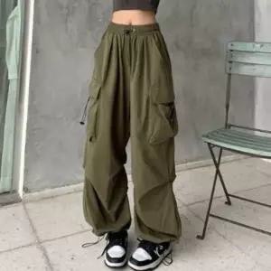 여성 와이드 카고 팬츠 1P 스트릿 패션 건빵 바지 (WFK2MXP)