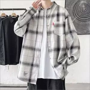 체크셔츠 남방 오버핏 캐주얼 남녀공용 셔츠 2컬러 (WFK3AP6)