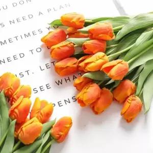 튤립 조화 인테리어 생화같은 꽃다발 장식 5p (WFK286N)