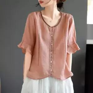 은창)스티치 자수 소매 프릴 러블리 티셔츠 여름 상의 원피스 드레스 롱원피스 박스원피스