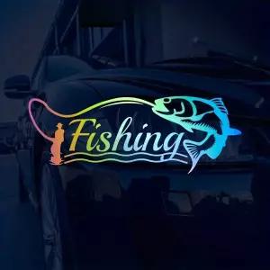 재미 있은 자동차 스티커 낚시 헌터 자동 뒷 창 차량 바디 링 장식 이동식 자동차 액세서리 데칼