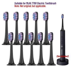 샤오미 미지아 T700 Mes604 용 교체 브러시 헤드 음파 전동 칫솔 듀폰 강모 캡이 있는 밀봉 팩 5 10