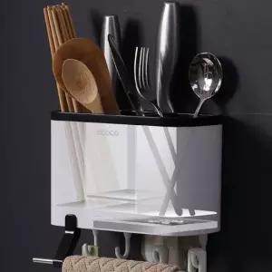 거치대 사각 후크수저꽂이 수저통 걸이형 주방정리용품 수저함 모던주방용품