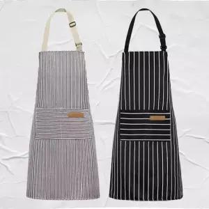 방수 캔버스 앞치마 스트라이프 디자인 주방용 조리복 앞치마세트 카페앞치마 주방앞치마