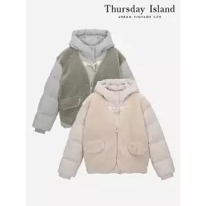 써스데이아일랜드 [Thursday Island] 부클 베스트 레이어드 점퍼(T238MDJ636W)