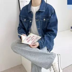 베이직 탄탄한핏 남성 청자켓 (WFK8HYC)