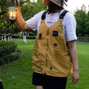 캠핑 핫 아이템 조끼 가방 2IN1 멀티조끼 머스타드 (WE0D570)