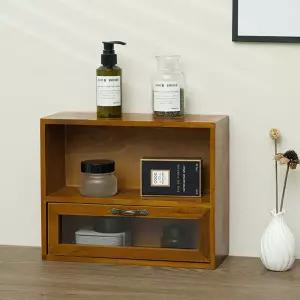 빈티지 원목 미니 다용도 수납 유리 서랍 장식장 향수 소형 작은 예쁜 진열장