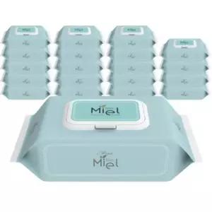 [미엘] 민트 물티슈 캡형 100매 20팩 35g_SH