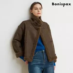 [롯데백화점]미니멈에브리데이/보니스팍스 투 버클 양털 오버핏 무스탕 (XP4JK008L0)