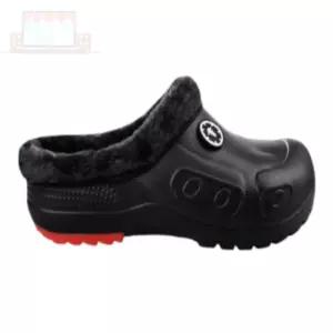 방한 슬리퍼 블랙 1개 겨울털신 겨울신발 방한신발