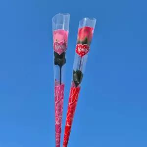 레인보우파티 (LOVE 포장 완제품) 장미 한송이 조화꽃 카네이션 한송이 꽃 성년의 날 어버이날 꽃 선물