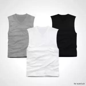 V넥 민소매 나시(3컬러)/ 20수 덤블워싱가공 순면(M-3XL)/국내생산