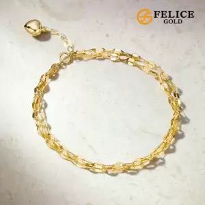 [펠리체골드] 18K 샤이닝 러브 팔찌