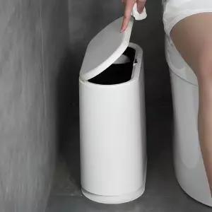 글라움베어 원터치 미니휴지통 틈새 쓰레기통 슬림 화장실 냄새차단