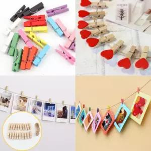 사진집게 우드집게 노끈세트 폴라로이드걸이 벽꾸미기 인테리어