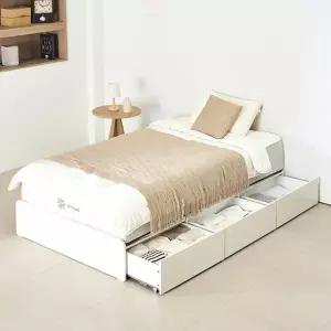 [지누스]루미 수납형 침대프레임(퀸/네추럴오크)