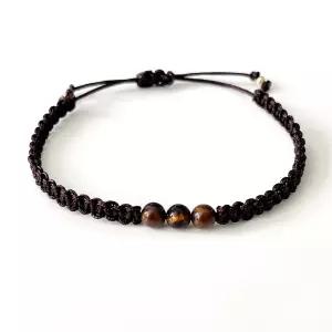 호안석 원석 남녀공용 소원 매듭 팔찌