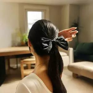 [하프클럽/]리본머리끈 대형 곱창 머리끈 헤어끈 블랙