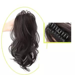 부분가발 높은 포니테일 4컬링 여성 집게형 긴머리 가발 묶음머리