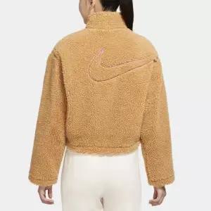 (국내매장판) 나이키 NSW 우먼스 스우시 셰르파 플리스자켓 베이지 CU6640-201