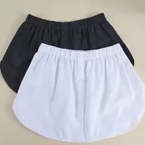 남자 여자 밑단 레이어드 니트용 페이크 셔츠 디자인