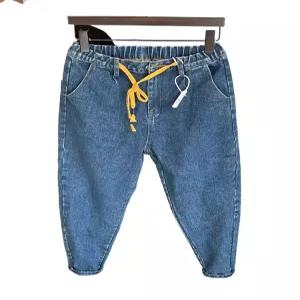 남자 사이즈 팬츠 빅 가을 밴딩 순면 청바지 코디 슬랙스 남 배기핏 데님 9부 겨울