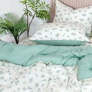 슈퍼싱글이불베개세트 해피니 이불베개세트 가드니아 차렵이불 베개세트 슈퍼싱글 SS 그린 베개솜 별매